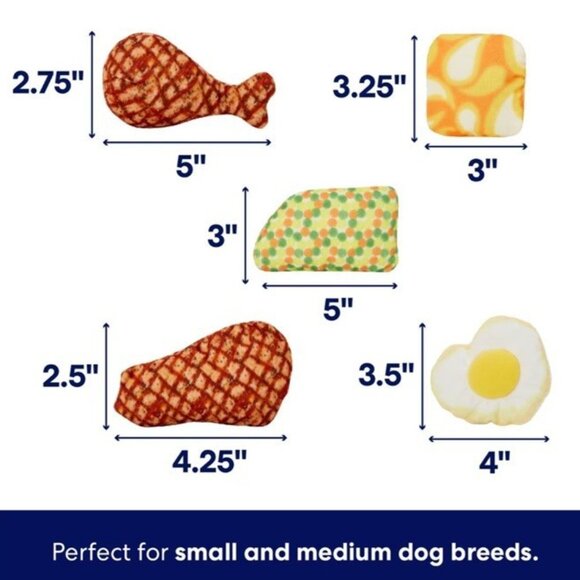 FRISCO Plush Dog Toy: Microwave Dinner Squeaky, Small/Medium - Picture 14 of 16